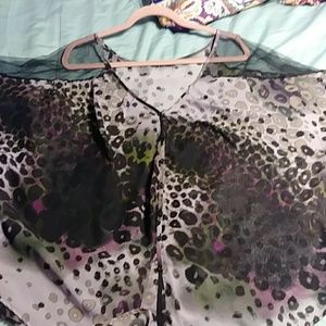 Shear Leopard print blouse 3x
